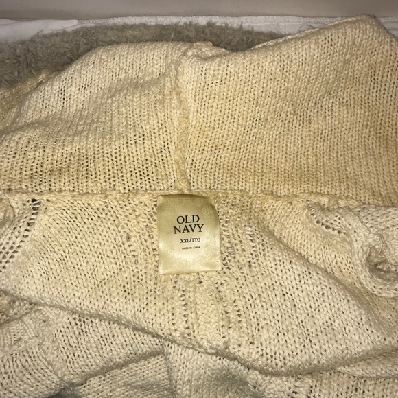 Old Navy Vintage Fur Trimmed Beige Sweater Vest - Picture 11 of 12